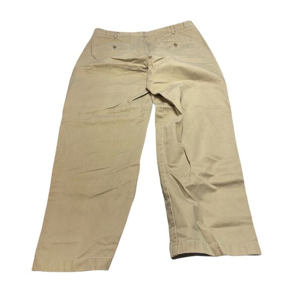 Lands' End Chino Pants 36 Khaki Traditional Fit High-Rise Formal Straight Leg - Picture 3 of 6